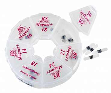Rondell Magnet + Größe 16 bis 22 je 10 Stück der Nagelspange gegen eingewachsener Zehennagel zum Kleben für Fußpflege, Kosmetik und Podologie