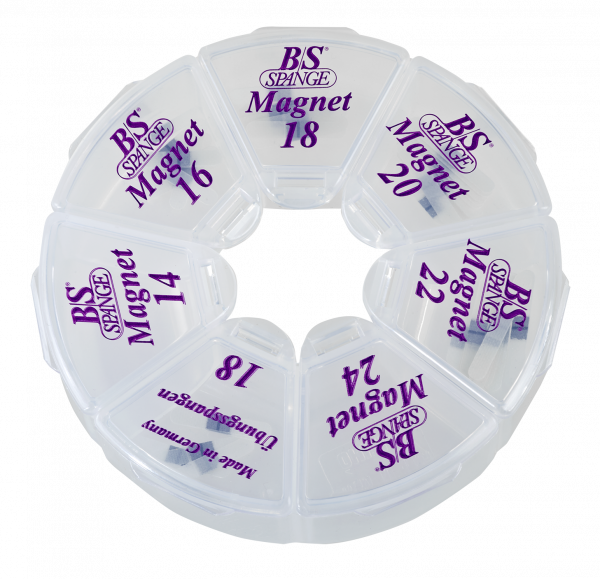 Rondell Magnet Größe 16 bis 22 je 10 Stück der Nagelspange gegen eingewachsener Zehennagel zum Kleben für Fußpflege, Kosmetik und Podologie