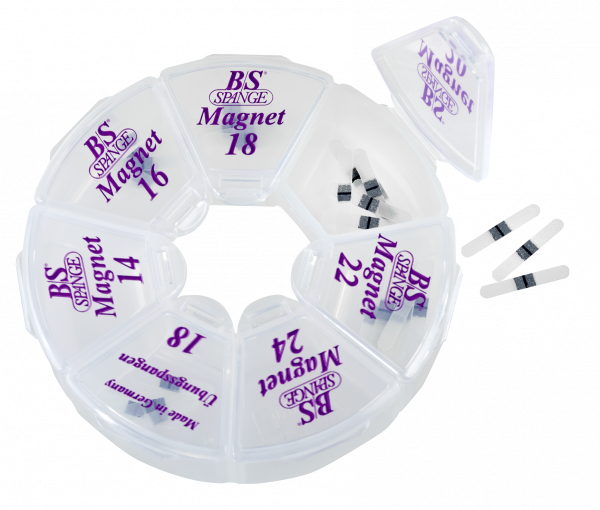 Rondell Magnet Größe 16 bis 22 je 10 Stück der Nagelspange gegen eingewachsener Zehennagel zum Kleben für Fußpflege, Kosmetik und Podologie