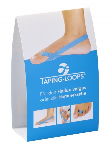 Taping Loop Aufsteller für Ihre Praxis für Hallux Valgus oder Hammerzehe